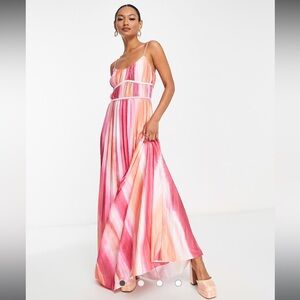 ASOS Multicolor Striped Maxi Dress